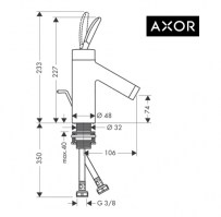 MONOMANDO LAVABO STARCK CLASSIC AXOR-HANSGROHE